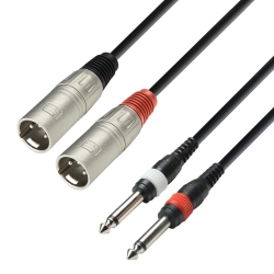 Adam Hall Cable 2 XLR Macho / 2 Jacks Mono 1M