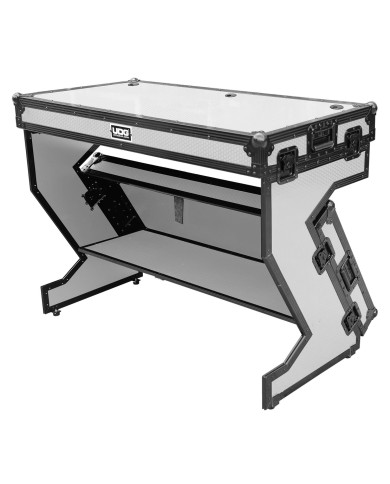 UDG Ultimate Flight Case Portable Z-Style Dj Table White Pus (WHEELS)