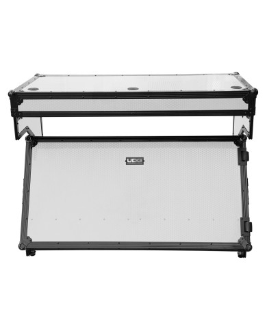 UDG Ultimate Flight Case Portable Z-Style Dj Table White Pus (WHEELS)
