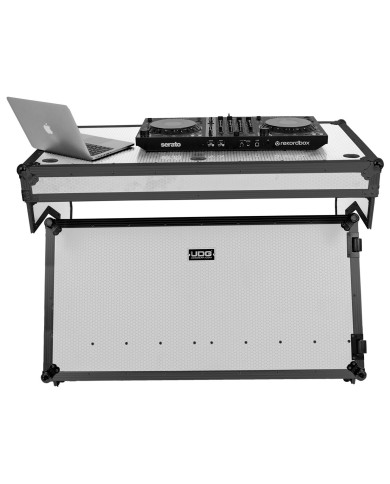 UDG Ultimate Flight Case Portable Z-Style Dj Table White Pus (WHEELS)