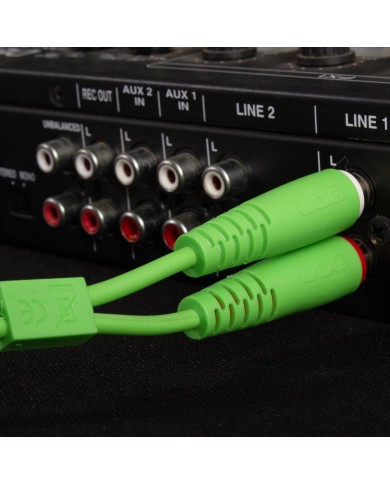 UDG Ultimate Audio Cable Set RCA - RCA Green Straight 1,5m