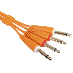 UDG Ultimate Audio Cable Set 1/4'' Jack - 1/4'' Jack Orange Straight 1,5m