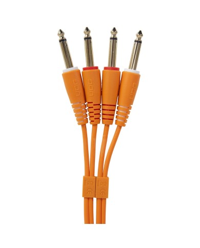 UDG Ultimate Audio Cable Set 1/4'' Jack - 1/4'' Jack Orange Straight 1,5m