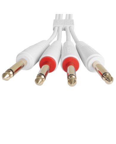 UDG Ultimate Audio Cable Set 1/4'' Jack - 1/4'' Jack White Straight 1,5m