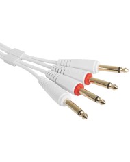 UDG Ultimate Audio Cable Set 1/4'' Jack - 1/4'' Jack White Straight 1,5m
