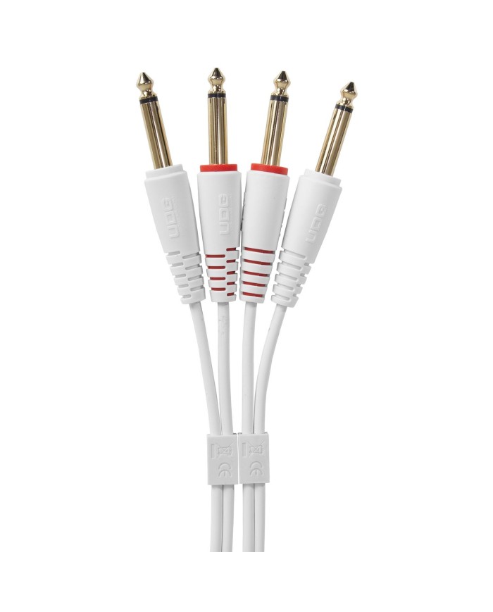 UDG Ultimate Audio Cable Set 1/4'' Jack - 1/4'' Jack White Straight 1,5m