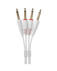 UDG Ultimate Audio Cable Set 1/4'' Jack - 1/4'' Jack White Straight 1,5m
