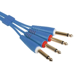 UDG Ultimate Audio Cable Set 1/4'' Jack - 1/4'' Jack Blue Straight 1,5m