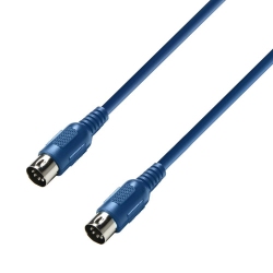 Adam Hall Cable MIDI 0,75M Blue (3 Star)
