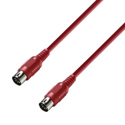 Adam Hall Cable MIDI 0,75M Red (3 Star)
